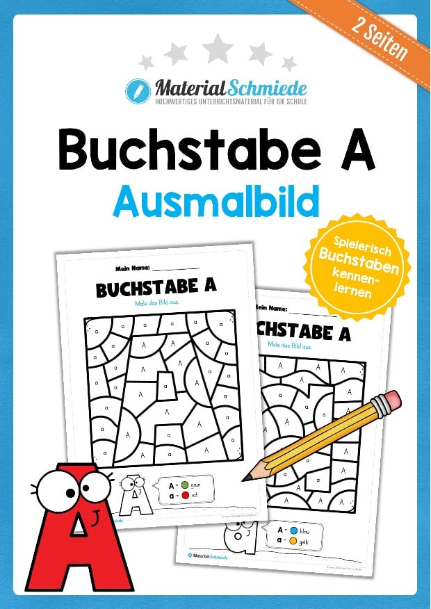 Buchstabe A: Ausmalbild