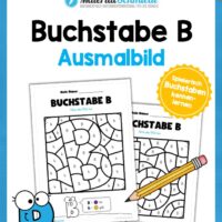 Buchstabe B: Ausmalbild