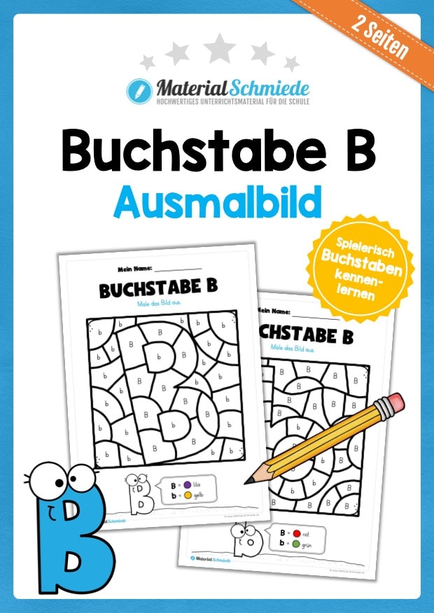 Buchstabe B: Ausmalbild