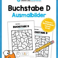 Buchstabe D: Ausmalbild