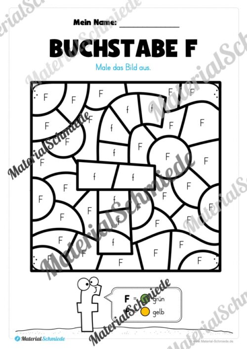 Buchstabe F: Ausmalbild (Vorschau 02)