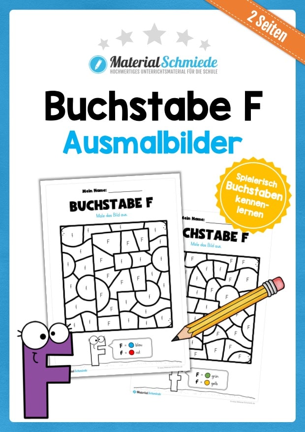 Buchstabe F: Ausmalbild