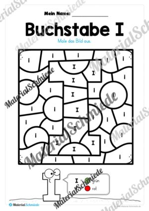 Buchstabe I: Ausmalbild (Vorschau 01)