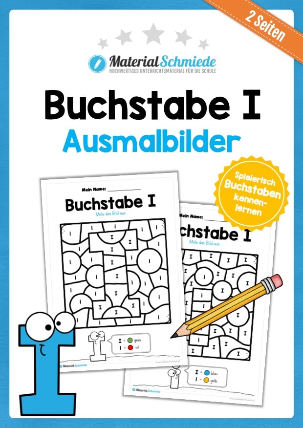 Buchstabe I: Ausmalbild