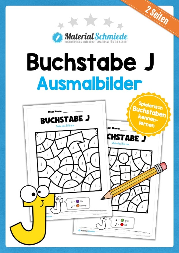 Buchstabe J: Ausmalbild