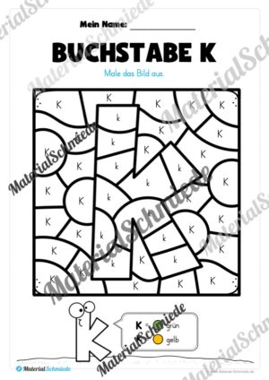 Buchstabe K: Ausmalbild (Vorschau 02)