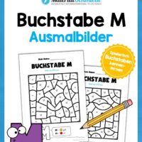Buchstabe M: Ausmalbild