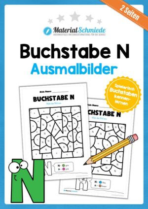 Buchstabe N: Ausmalbild