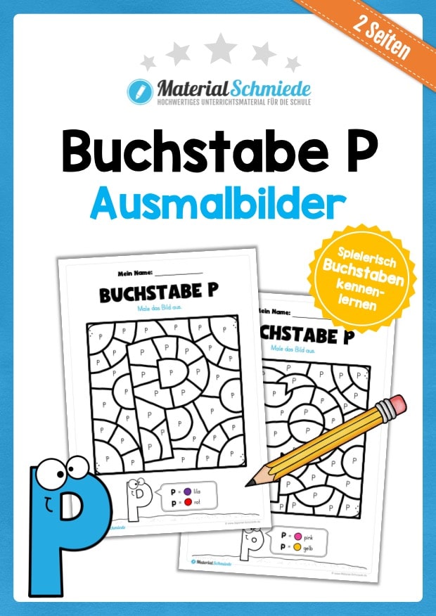 Buchstabe P: Ausmalbild