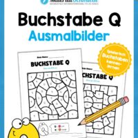 Buchstabe Q: Ausmalbild