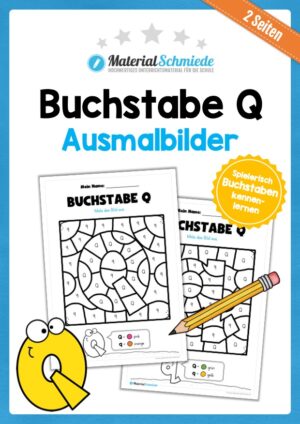 Buchstabe Q: Ausmalbild