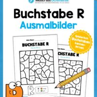 Buchstabe R: Ausmalbild