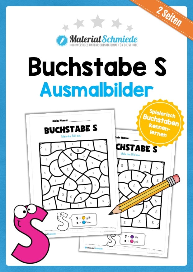 Buchstabe S: Ausmalbild