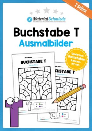 Buchstabe T: Ausmalbild