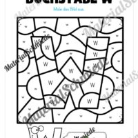 Buchstabe W: Ausmalbild (Vorschau 01)
