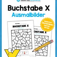 Buchstabe X: Ausmalbild