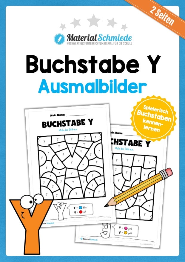 Buchstabe Y: Ausmalbild