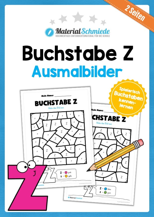 Buchstabe Z: Ausmalbild