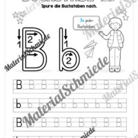 Arbeitsheft: Buchstabe B/b schreiben lernen (25 Seiten) - Arbeitsblatt 03
