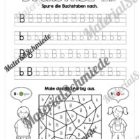 Arbeitsheft: Buchstabe B/b schreiben lernen (25 Seiten) - Arbeitsblatt 05