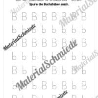 Arbeitsheft: Buchstabe B/b schreiben lernen (25 Seiten) - Arbeitsblatt 06