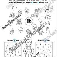 Arbeitsheft: Buchstabe B/b schreiben lernen (25 Seiten) - Arbeitsblatt 07