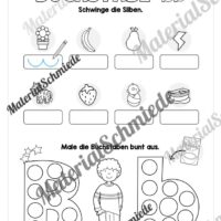 Arbeitsheft: Buchstabe B/b schreiben lernen (25 Seiten) - Arbeitsblatt 09