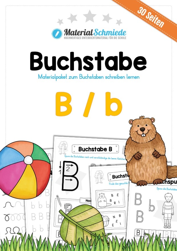 Buchstabe B B 30 Arbeitsblatter Ubungen