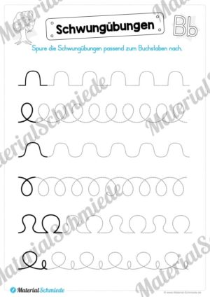 Materialpaket: Buchstabe B/b schreiben lernen (Vorschau 02)