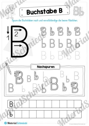 Materialpaket: Buchstabe B/b schreiben lernen (Vorschau 05)