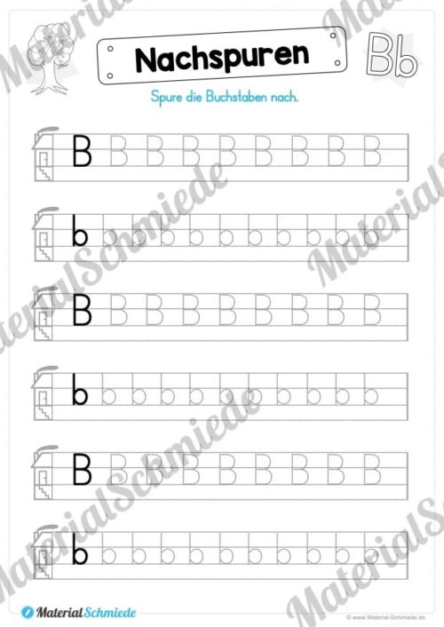 Materialpaket: Buchstabe B/b schreiben lernen (Vorschau 06)