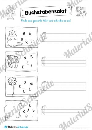 Materialpaket: Buchstabe B/b schreiben lernen (Vorschau 07)