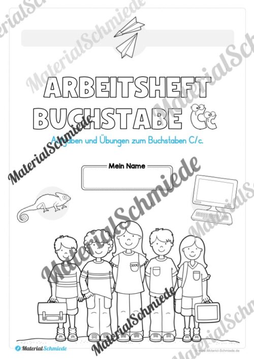 Arbeitsheft: Buchstabe C/c schreiben lernen (25 Seiten) - Arbeitsblatt 01