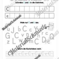 Arbeitsheft: Buchstabe C/c schreiben lernen (25 Seiten) - Arbeitsblatt 10