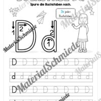 Arbeitsheft: Buchstabe D/d schreiben lernen (25 Seiten) - Arbeitsblatt 03