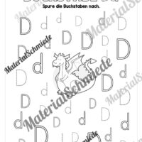 Arbeitsheft: Buchstabe D/d schreiben lernen (25 Seiten) - Arbeitsblatt 06