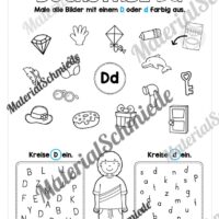 Arbeitsheft: Buchstabe D/d schreiben lernen (25 Seiten) - Arbeitsblatt 08