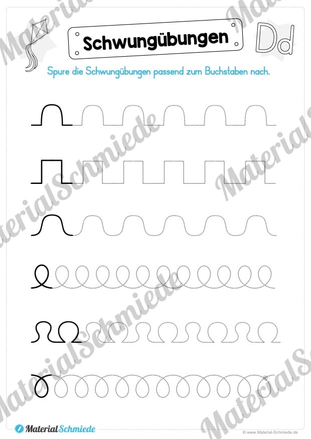 Materialpaket: Buchstabe D/d schreiben lernen (Vorschau 02)