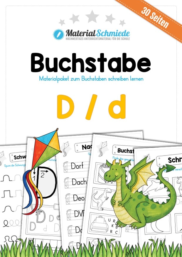 Buchstabe D / d (30 Arbeitsblätter & Übungen)