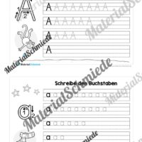 52 Karteikarten zu den Buchstaben von A-Z (Druckschrift) - Buchstabe A/a