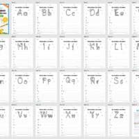 Buchstaben schreiben lernen: 26 Arbeitsblätter (Druckschrift) - Überblick