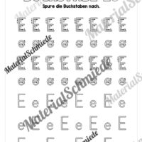 Arbeitsheft: Buchstabe E/e schreiben lernen (25 Seiten) - Arbeitsblatt 05