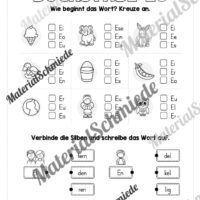 Arbeitsheft: Buchstabe E/e schreiben lernen (25 Seiten) - Arbeitsblatt 09