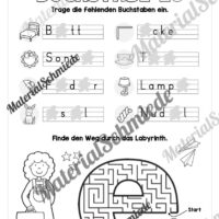 Arbeitsheft: Buchstabe E/e schreiben lernen (25 Seiten) - Arbeitsblatt 11