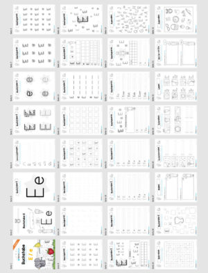 Materialpaket: Buchstabe E/e schreiben lernen (Überblick)