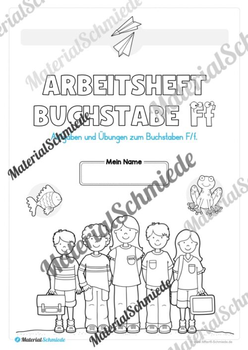 Arbeitsheft: Buchstabe F/f schreiben lernen (25 Seiten) - Arbeitsblatt 01