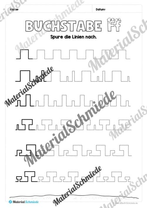 Arbeitsheft: Buchstabe F/f schreiben lernen (25 Seiten) - Arbeitsblatt 02
