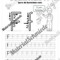 Arbeitsheft: Buchstabe F/f schreiben lernen (25 Seiten) - Arbeitsblatt 03