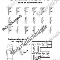 Arbeitsheft: Buchstabe F/f schreiben lernen (25 Seiten) - Arbeitsblatt 04