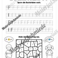 Arbeitsheft: Buchstabe F/f schreiben lernen (25 Seiten) - Arbeitsblatt 06